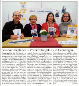 EL-Kurier vom 24.02.2019, Änne Hempen als ehrenamtliche Seniorenbegleiterin