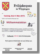 Flyer zur Müllsammelaktion 2019 in Wippingen