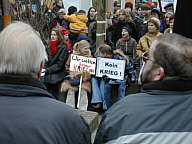 Auf der Friedenskundgebung in Meppen am 15.02.2003