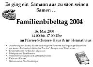 Plakat zum Familienbibeltag