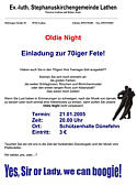 Flugblatt zur Oldie Night