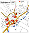 Die Hofstellen der Sonderburg um 1900