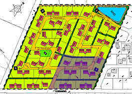 Die Erschlieung fr das blau gekennzeichnete Gebiet im neuen Baugebiet wurde beschlossen