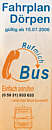 Fahrplan des Ruf-mich-Busses