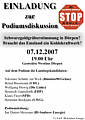 Flyer zur Podiumsdiskussion