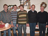v.l.: Johannes Frericks, Christian Wegmann, Wilhelm Borchers, Wilhelm Apke, Hermann Haasken