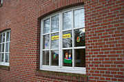Das Fenster der Bcherei im Gemeindezentrum