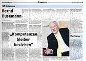 Interview mit bernd Busemann im SonntagsReport vom 10.01.2010