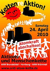 Plakat zur Menschenkette am 24.04.2010