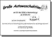 Flyer zur Autowaschaktion