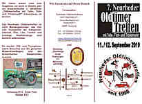 Flyer zum Oldtimertreffen in Neurhede im PDF-Format