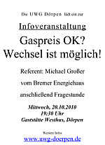 Flyer der UWG Dörpen