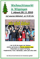 Flyer zum Weihnachtsmarkt am 28.11.2010 in Wippingen