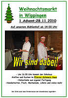 Flyer zum Weihnachtsmarkt am 28.11.2010 in Wippingen