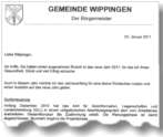 Rundbrief des Wippinger Bürgermeisters