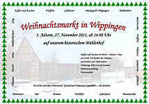 Flyer zum Wippinger Weihnachtsmarkt