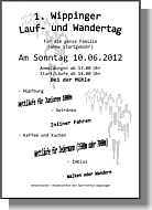 Flyer zum 1. Wippinger Lauf- und Wandertag