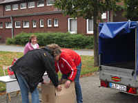 Beim verpacken der Schuhe