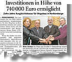 Artikel in der Ems-Zeitung vom 24.11.2012 über die Wegebaukasse Renkenberge