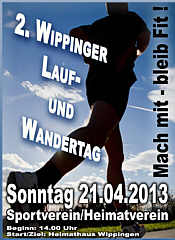 Plakat zum Lauf- und Wandertag