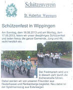 Flyer zum Schützenfest