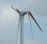 Schaden an der Windkraftanlage in Dörpen
