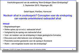 Vortrag Dr. Appel am 03.09.2013 (Vertaald)