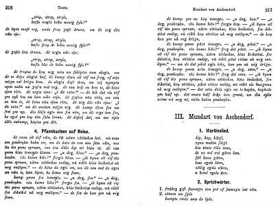 Seite 216 der Emsländischen Grammatik von 1908