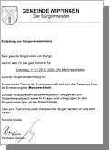 Einladung zur Bürgerversammlung am 19.11.13