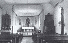 Innenraum der Wippinger Kirche 1954, Foto aus der Wippinger Chronik