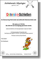 Flyer zum Ostereierschießen