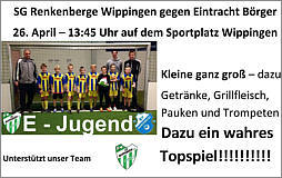 Flyer zum E-Jugendspiel am 26. April 2014