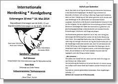 Flyer zur Kundgebung am 10. Mai auf dem Friedhof Esterwegen zum Tag der Befreiung