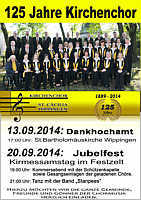 Flyer zum Jubiläum des Kirchenchors