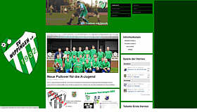 Screenshot der Homepage des SV Wippingen