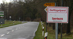 Hinweisschild zum Sperrbezirk