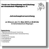 Flyer des Fördervereins