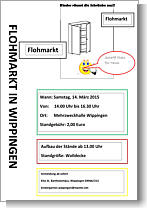 Flyer des Kindergartens zum Flohmarkt