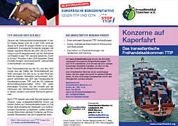 Flyer zu TTIP vom Umweltinstitut München