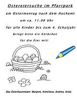 Flyer zur Ostereiersuche