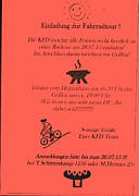 Flyer des KFD zur Fahrradtour