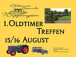 Plakat zum Oldtimertreffen in Wippingen