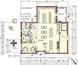 Grundriss des geplanten Dorfladens Wippingen