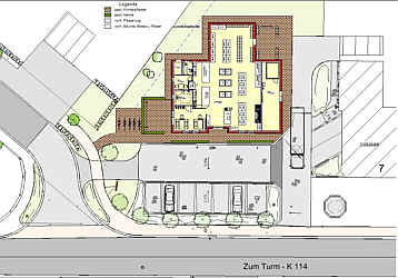 Lageplan des geplanten Dorfladens in Wippingen
