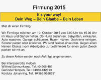 Flyer Miet Dir einen Firmling