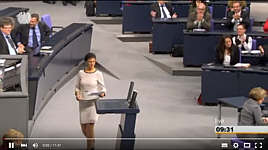 Sahra Wagenknecht im Bundestag am 15.10.2015