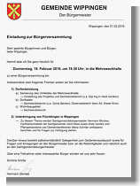 Einladung zur Bürgerversammlung