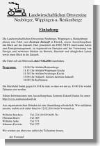 Flyer zur Fahrt der landwirtschaftlichen Ortsvereine nach Emstek