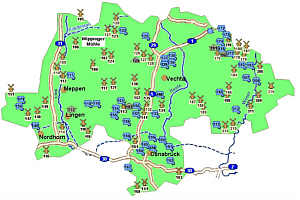 Plan Mühlen in Niedersachsen