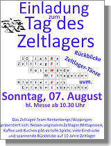 Flyer zum Tag des Zeltlagers